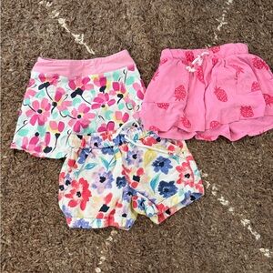 Cat & Jack Pink Strawberry Skort vintage spring pattern short/skort bundle
